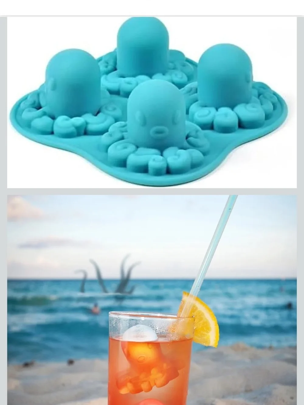 Octopus Ice Mold Tray 🥶🍓🩷Berrycute &Fun Ice